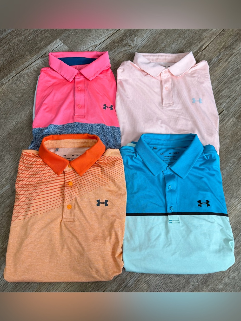 Under Armour Playoff Golf Polo Shirts Lot of 4